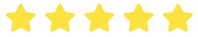 Five yellow rating stars on light gray background.